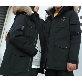 Heren Luxe Parka Winterjas met Bontkapuchon