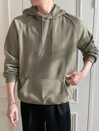 Admire - Groene Mannen Kangaroo Pocket Hoodie