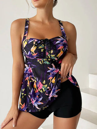 Luma - Tweedelige Tankini Set met Bloemenprint