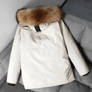 Heren Luxe Parka Winterjas met Bontkapuchon