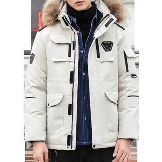 Heren Luxe Parka Winterjas met Bontkapuchon