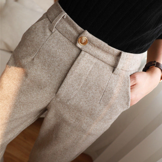 Sable - Dames Broek met Herringbone Patroon