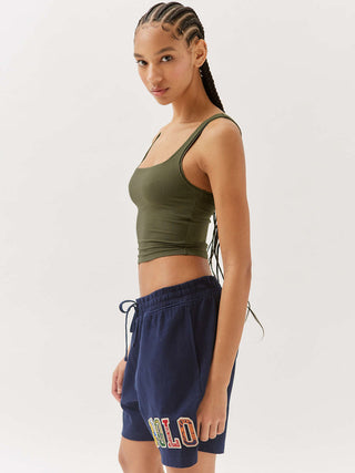 Groen Gebreid Sexy Bodycon Crop Top