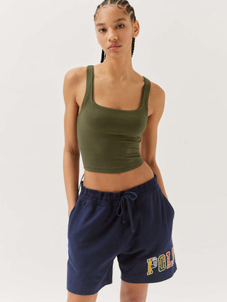 Groen Gebreid Sexy Bodycon Crop Top