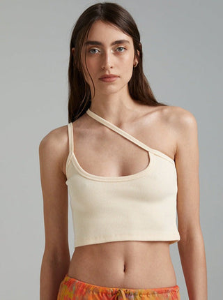 Asymmetrische One Shoulder Crop Top