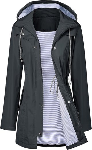 Attire - Waterdicht Trenchcoat met kap