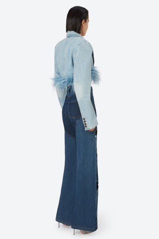 Blau Rope Cutout Jeans voor Stijlvolle Comfortabele Looks