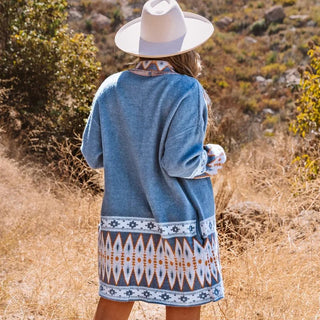 Bohemian Aztec Dames Cardigan voor Stijlvolle en Warme Looks - Bayu