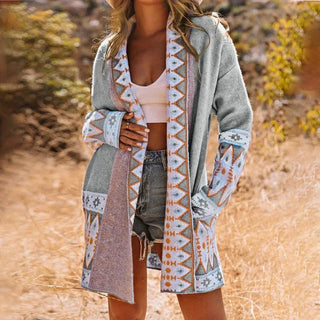 Bohemian Aztec Dames Cardigan voor Stijlvolle en Warme Looks - Bayu