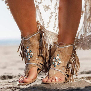 Boho Etnische Sandalen met Franjes