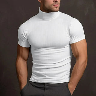 Korte Mouwen Heren Turtleneck T-shirt