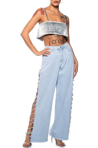 Cataya Diamnate Split Jeans