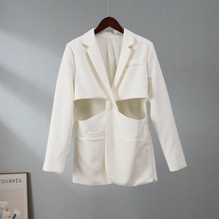 Celestial - Beige Dames Cut Out Blazer