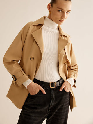 Charm - Trenchcoat Met Riem En Gespsluiting