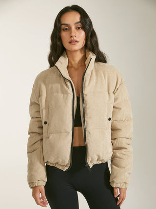 Chloe - Cropped Funnel Neck Puffer Jacket