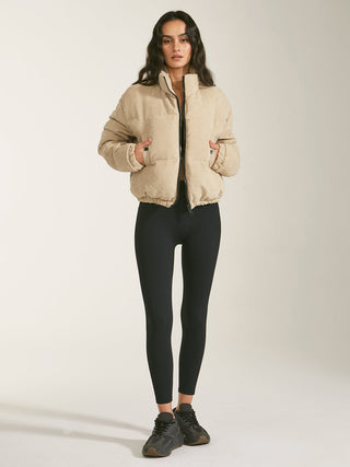 Chloe - Cropped Funnel Neck Puffer Jacket