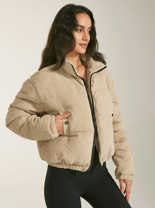 Chloe - Cropped Funnel Neck Puffer Jacket