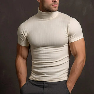 Korte Mouwen Heren Turtleneck T-shirt