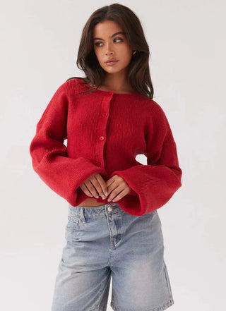 Essential Rood Cardigan