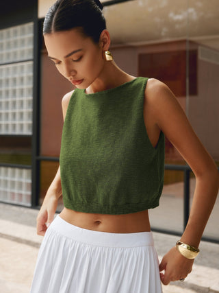 Katoenmix Crop Top