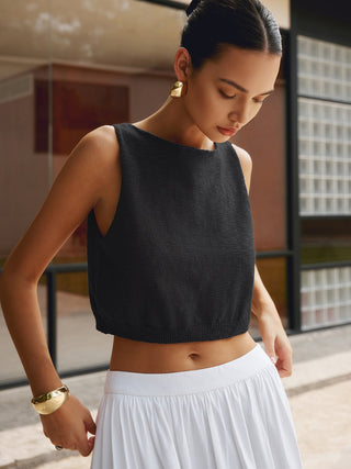 Katoenmix Crop Top