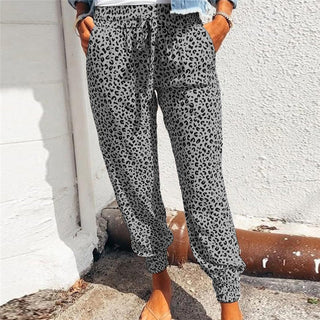 Lainey - Loszittende Broek met Panterprint