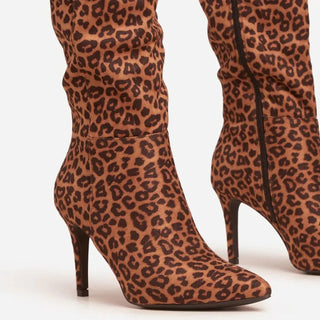 Leopard Chic Hoge Dameslaarzen