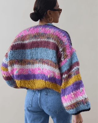 Oversized en kleurrijke cardigan