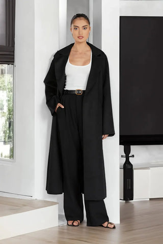 Stylish long women's trench coat in oversize style - Bayu