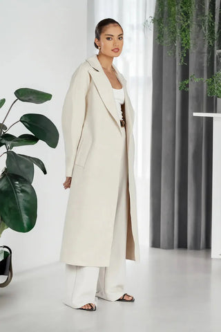 Stylish long women's trench coat in oversize style - Bayu